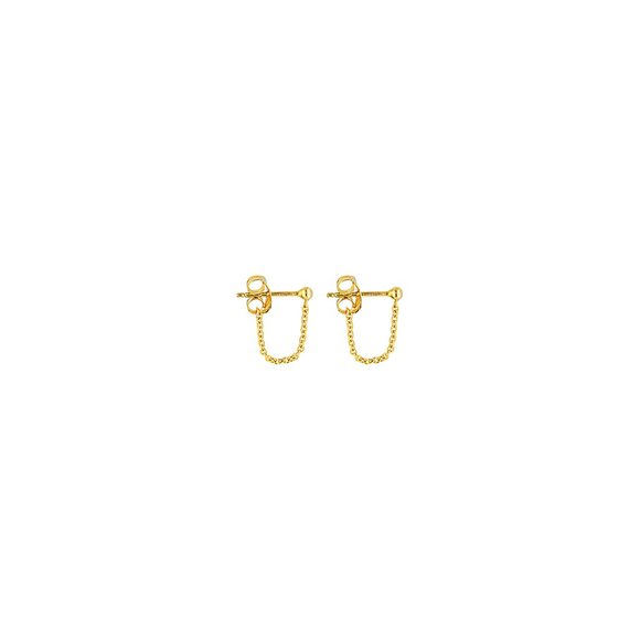 14K Solid Gold Mini Front To Back Dainty Earrings